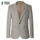 Lilang Wool Blended Suit Men's Young Business Comfortable One-Button Suit Jacket Gray Coffee 180A
