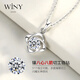 The only (Winy) four-leaf clover 999 sterling silver necklace for girls 2025 new birthday gift for friend and wife pendant jewelry silver jewelry