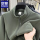 Romon outdoor fleece jacket for men 2025 autumn and winter polar fleece double-sided plus velvet liner stand collar jacket for men medium gray 2XL