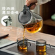 Glass elegant cup teapot tea water separation lazy man artifact new teacup household high-end Kung Fu tea set transparent black elegant pot 800ml