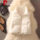 Pierre Cardin warm short down cotton vest new winter vest small all-match casual vest white M recommended 95-105Jin Jin equals 0.5 kg