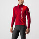 Castelli scorpion new winter velvet cycling jersey stand-collar long-sleeved cycling jersey competitive cycling top men's red cold-resistant plus velvet long-sleeved XL
