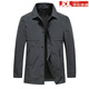 BOSS business casual jacket men 2025 new autumn single-breasted high-end brand middle-aged men's thin cotton jacket dark gray L 175 suitable for 130-145 Jin Jin equals 0.5 kg