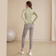 Nanmu Xiong yoga clothing suit women's sports fitness clothing yoga pants running autumn and winter long-sleeved tops Pilates training quick-drying clothing Suit M size 85-110Jin Jin equals 0.5 kg