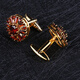 Lieshang Autumn New Gold Crimson Crystal Cufflinks French Shirt Cuffs Men's Fashion Business Gift Box Gold_Crimson Crystal_Awesome Cufflinks