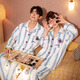 Gongdie Thermal Storage Disney Stitch Autumn and Winter Couple Pajamas Women's Warm Island Velvet Men's Home Clothes