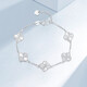 Mengjinyuan platinum bracelet for women PT950 crushed ice four-leaf clover bracelet lucky five flowers as a birthday gift for girlfriend