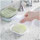 Light luxury travel soap box portable mini soap box sealed drain double-layer box with lid transparent high-end household 1 pack travel soap box