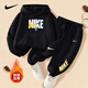 NIKE Nike children's hooded suit plus velvet 2025 new autumn and winter cotton two-piece youth sweatshirt for boys and girls, black 2233, velvet and thickened style, high weight 160/L, recommended height 152-158cm NIKE Nike children's hooded suit plus velvet 2025 new autumn and winter cotton two-piece youth sweatshirt for boys and girls, black 2233, velvet and thickened style, high weight 160/L, recommended height 152-158cm