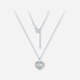 Saturday Fu PT950 platinum necklace for women platinum love pendant birthday gift B0622169 about 4.93g 40+5cm