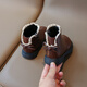 Tyrannis Yangma recommends girls' shoes princess short boots 2024 new autumn and winter fashion soft-soled leather boots for babies to learn brown 21_inner length 13.5cm
