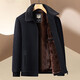Dad's jacket, velvet thickened jacket, middle-aged and elderly jacket, casual and warm, middle-aged men's autumn and winter top, dark gray 03-05 2XL /185 145-155Jin Jin equals 0.5 kg