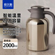 Halsino thermos kettle large capacity 304 stainless steel home kettle temperature display office kettle home 2000ml car champagne gold 2000ml