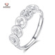 Aido Diamond pt950 Platinum Five Emperors Coin Ring Women's Platinum Crushed Ice Five Coins Ring Live Live 3.7-3.9g