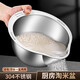 304 stainless steel drain basket, vegetable sink, kitchen rice washing artifact, new rice washing sieve, food grade drain basin, drain basket, new 304 rice washing basin + grating plate, one pack