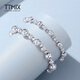 TTMIX honeycomb lantern bead platinum bracelet pt950 platinum bracelet women's platinum bracelet laser bead bracelet gold weight 10.30g inner circumference 14cm thick 6.0mm