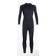 Big Tuan Xiaoyuan MM wetsuit for men, warm one-piece motorboat, sailing, snorkeling, surfing, cold protection, jellyfish, female swimming upgrade, new black mm front zipper, S size (90-104Jin Jin is equal to 0.5 kg)