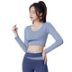 Women's Suit 2025 New Autumn Yoga Suit Pilates Training Fitness Running Autumn Sports Suit Long Sleeve Suit Cream Purple + Berry Purple XL Suitable for 115-130 Jin Jin equals 0.5 kg