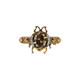 Gucci (GUCCI) interlocking double G bee ring women's style distressed gold distressed effect 19