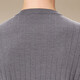 Antonio Light Luxury Simple & Contains Wool Autumn Henley Collar Sweater Men's Delicate Skin Friendly Breathable Long Sleeve T-Shirt Thin Gray M /48(170/88A)