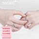 MZMZ platinum couple ring for a man and a woman PT950 platinum proposal, birthday, Chinese Valentine's Day gift for girlfriend, single ring - shipped separately - engraved greeting card, contact customer service