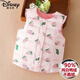 Disney (Disney) down vest children's vest outer wear girls' down jacket inner liner autumn and winter white duck down baby girl light and warm pink 110