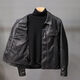 Velvet thickened leather jacket men's autumn and winter new Korean style slim youth lapel casual motorcycle leather jacket men's trendy black without velvet 4XL 4XL recommended size 160-175Jin Jin equals 0.5 kg
