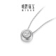 Ming brand jewelry platinum necklace Pt950 white gold magic flash round charm set chain BFR0168 platinum necklace about 42+3 cm about 3.27 grams