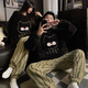 Gongdie Dachshund Couple Pajamas Autumn and Winter Coral Velvet Thickened Plus Velvet Men and Women Cute Cartoon Home Clothing Set H9991 2XL Women's Size Recommended Weight 140-160Jin Jin is equal to 0.5 kg