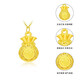 Chow Tai Fook gold pure gold 999 filigree blessing money bag pendant pure gold hollow word 