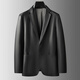 BOSS genuine leather suit jacket for men 2025 new autumn and winter imported sheepskin black casual suit leather jacket black 4XL 195