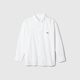 Gap Boys' Spring Embroidered Logo Long-Sleeved Shirt Fitted Children's Top US Version 605359 White 120/64 (6-7 years old)