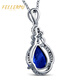 Philop Necklace Women's Tanzanite Blue Gemstone Pendant High-end Luxury Jewelry Valentine's Day Birthday Gift for Girlfriend 1.8 Carat Tanzanite Necklace Brand Gift Box