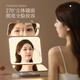 Pandelai quality LED makeup mirror desktop desktop makeup mirror mirror makeup mirror with light desktop desktop stand-up folding home student dormitory magnifying makeup makeup mirror long battery life upgraded pearl white high-brightness lamp beads 270 three-fold mirror -