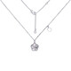 Lao Fengxiang platinum hollow adjustable romantic flower-shaped peach blossom set chain platinum jewelry white gold about 5.21g