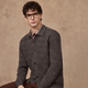 Judger 100% sheep wool men's wool sweater cardigan 2025 autumn and winter new business casual lapel sweater jacket