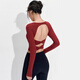 LULUUVTTOH autumn fixed bra yoga wear for women 2025 new backless Pilates training sports long-sleeved top maroon M (recommended 100-110 Jin Jin equals 0.5 kg)