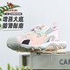 Camel (CAMEL) Children's Sandals Summer Beach Shoes Baotou Anti-collision Anti-slip Rotary Buckle Middle and Large Children Pink/Light Gray 36