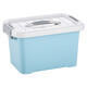 Desktop storage box, portable storage box, household storage box, snacks, toys, toiletries storage box, small size 15L blue