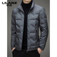 LILANZ Italian men's down jacket 2025 new autumn and winter stand-up collar short white duck down jacket for young and middle-aged people to keep warm black M 170 Recommended 90Jin Jin is equal to 0.5kg -120Jin Jin is equal to 0.5kg