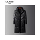 LILANZ利郎真皮羽绒服皮衣男冬季加绒绵羊皮过膝长款连帽休闲保暖外 14XL (165)