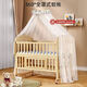 Pick up cat solid wood crib newborn bb rocking bed removable splicing large bed baby multifunctional cradle bed solid wood crib + mosquito net + five-piece set