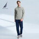 NAUTICA shopping mall same style men's autumn and winter soft and warm casual long-sleeved POLO shirt for men KC3414