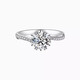 I Do platinum PT950 diamond ring micro-paved snowflake twist arm 1 carat cultivated diamond proposal engagement wedding ring for girlfriend micro-paved snowflake twist arm 50 points diamond size 10