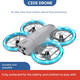 Sailoto remote control drone for children and boys, high-definition professional aerial photography, quadcopter, anti-fall toy, gray - dual camera - optical flow remote control battery, three batteries (45 minutes)