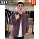 JEEP2025 Autumn Trend Henry Collar Shirt Jacket Men's Simple Fashion Loose Versatile Slim Casual Jacket Apricot XL 140-160Jin Jin is equal to 0.5 kg