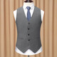 SEVEN 7Qi Brand 2025 Autumn and Winter New Men's Slim Suit Suit Business Casual Gray Three-piece Suit M 170