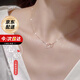 Mini&yaya heart-to-heart silver necklace women's love clavicle chain female birthday Valentine's Day gift for girlfriend and wife practical heart-to-heart necklace