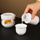 Huirutang Ceramic Wine Warmer Set Hot Wine Kettle Old-fashioned Wine Warmer Zodiac Household Ceramics Five Ox Picture Warmer Wine Kettle Three or Two Packs