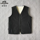 Classic car sheepskin vest men's warm vest wool autumn and winter coat fur one-piece vest middle-aged and elderly women thickened genuine leather Our shop black cover style (whole leather) M 100-110Jin Jin equals 0.5 kg